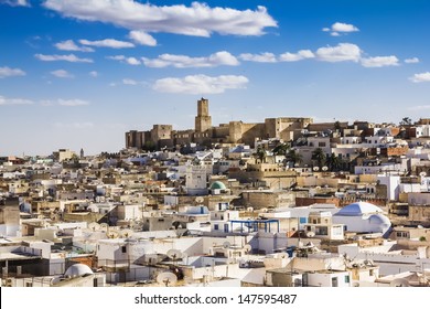 View Of The Medina And The Castle Kasbah Of Tunisia In Sousse.