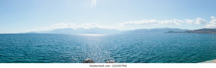 view of the Mediterranean coastline - Shutterstock ID 2121357902