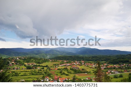 view of Medvednica from Donja Stubica Stock photo © 