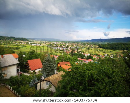 view of Medvednica from Donja Stubica Stock photo © 