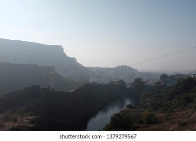 View of Mehrangarh or Mehran Fort during the morning sun.