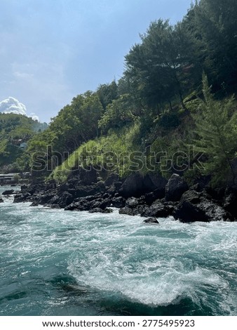 View of Menganti Beach in Central Java