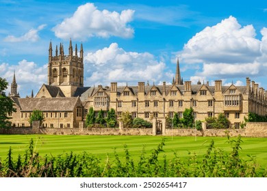 View to Merton College of Oxford University from the meadow. Oxford, England - Powered by Shutterstock