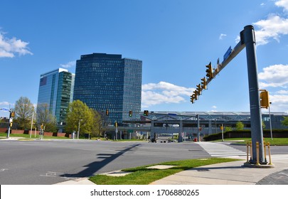 View Of The Metro Station, Tysons Corner, Fairfax County, Virginia, USA, April 15, 2020