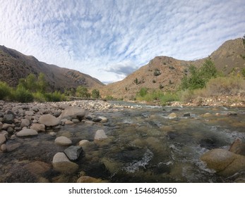 View From The Middle Of The Walker River In California