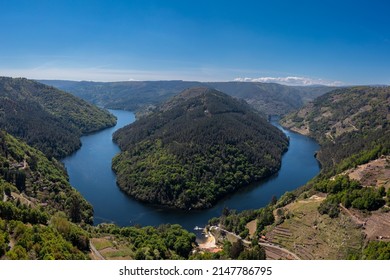 A View Of The Minho River In Galicia From The Cabo Do Mundo Scenic Viewpoint
