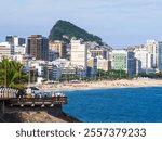 View of the Mirante do Leblon with view on Ipanema Beach. In Rio de Janeiro, Brazil