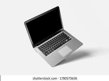 View of a Mock up of a computer isolated on a background with shadow - Shutterstock ID 1780573658