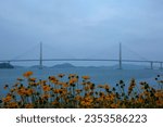 The view of Mokpo Bridge on a summer morning