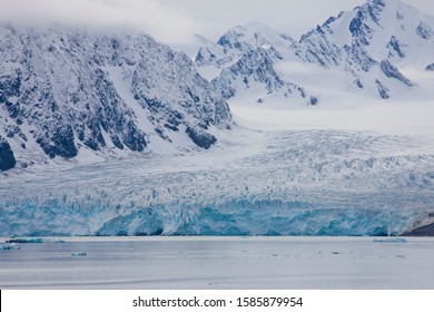 View To Monacobreen Glacier, Liefdefjorden, Haakon VII Land, Spitsbergen, Svalbard, Norway, Europe