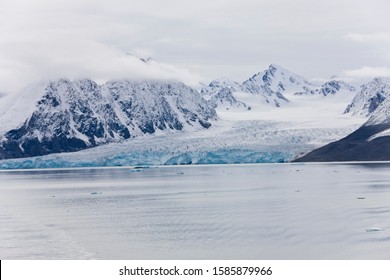 View To Monacobreen Glacier, Liefdefjorden, Haakon VII Land, Spitsbergen, Svalbard, Norway, Europe