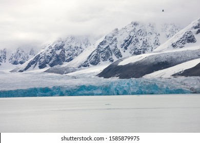 View To Monacobreen Glacier, Liefdefjorden, Haakon VII Land, Spitsbergen, Svalbard, Norway, Europe