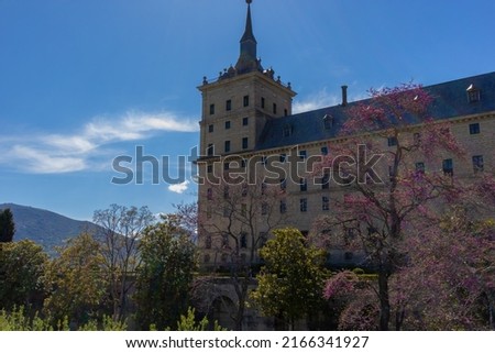 View of the monastery of San Lorenzo del Escorial, Madrid, Espa