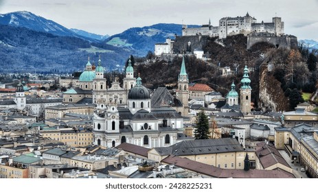 View from monchsberg hill towards old town, salzburg, austria, europe - Powered by Shutterstock