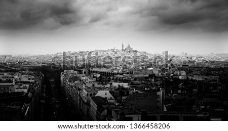View of Monmarte from the Arc De Triomphe