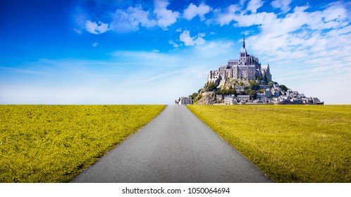 View Of Mont Saint Michel Abbey