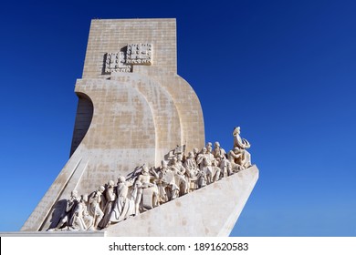 View Of The Monument To The Discoveries, Or Padrão Dos Descobrimentos, Located In Belém In Lisbon, Portugal