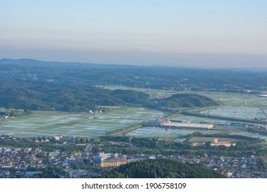 A View From Moriyama To Gojome Town In Spring Haze