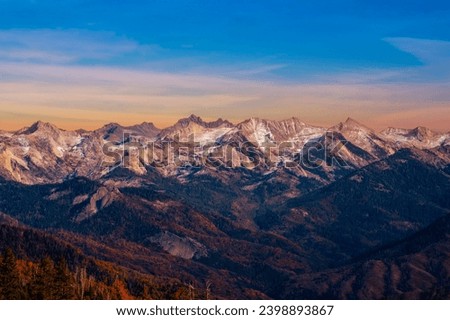 View from Moro Rock in Sequoia National Park, California, USA