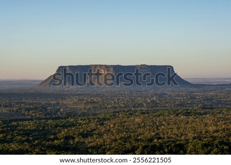 View of Morro do Chapéu (Hat Hill), a famous spot at Chapada das Mesas National Park - State of Maranhão, Brazil