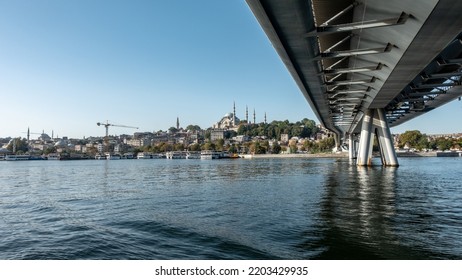 A View From The Süleymaniye Mosque And Eminönü, Taken From The Deep Blue Sea In The Golden Horn