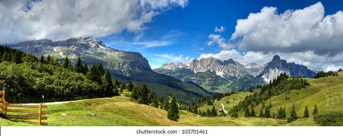 View Of The Mount Alta Badia  - Italy