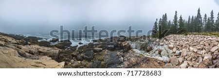 Similar – Foto Bild Küste mit Felsen und Meer im Sonnenuntergang