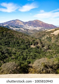 View of Mount DIablo from hike in Morgan Territory Regional Preserve, Contra Costa County, East Bay Regional Park, California.  Raven Trail, Highland Ridge Trail Loop on sunny day in the fall. 