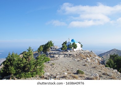 View from Mount Dikeos on the island of Kos in Greece