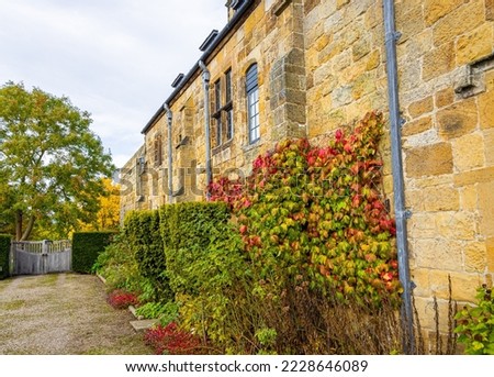 A view of Mount Grace pirory, a monastery in the parish of East Harlsey, North Yorkshire, England, UK