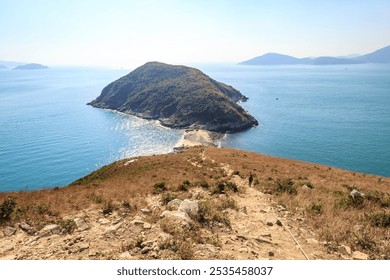 View of Mount Johnston on Ap Lei Chau Island in Hong Kong