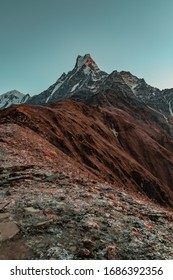 The View Of Mount Machapuchre,  Mardi Himal And Mardi Himal Base Camp.