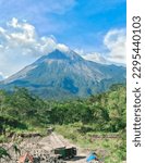 View of Mount Merapi from Merapi Cafe