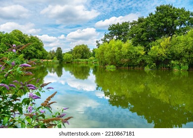 View of Mount Pond in Clapham Common park. London. England, UK - Shutterstock ID 2210867181