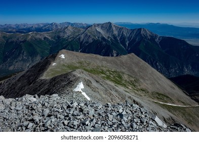 View Of Mount Princeton From The Summit Of Mount Antero With Yale, Harvard, Columbia In The Background