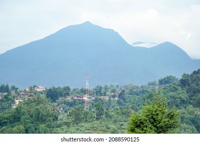 The View Of Mount Salak After The Fog Is Gone