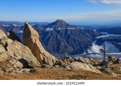 View from Mount Shalbuzdag to Mount Gitin Dag in Dagestan republic - Shutterstock ID 2219111499