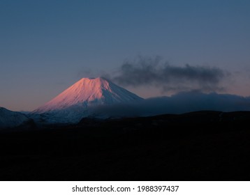 View Of Mount Tongariro At Dusk