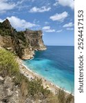 View from a mountain to Javea´s beach, Alicante, Spain.