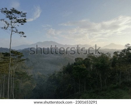 view of a mountain called Wilis in East Java, Indonesia  