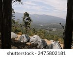 View from the mountain camping .