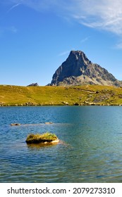 View Of A Mountain Landscape With A Cloudy Sky. Pic Du Midi D'Ossau