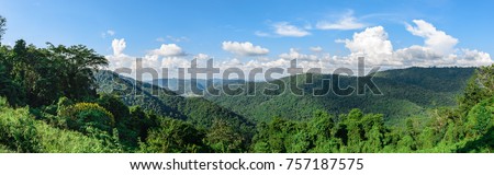 View of mountain on most cloud HDR style,Khao yai at nakhonratchasima,Travel at thailand