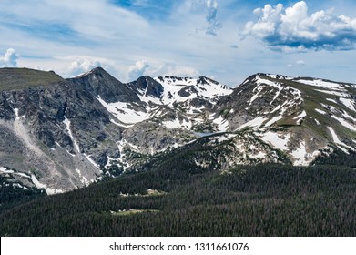 View Of Mountain Peaks Above The Treeline In Rocky Mountain National Park Taken On The Side Of Trail Ridge Road Summer 2017