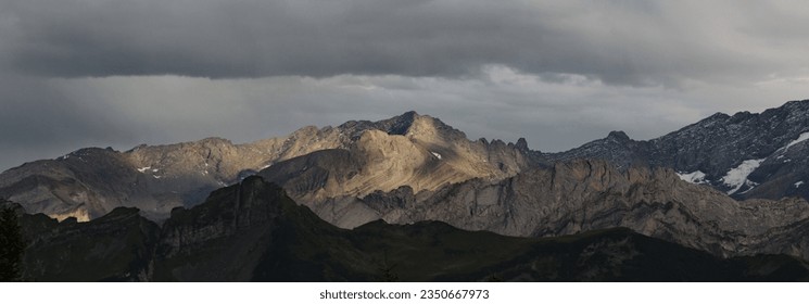 view of a mountain range