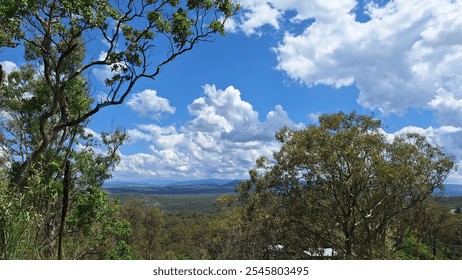 View of the Mountain Ranges from Cunninghams Crest Lookout in Laidley