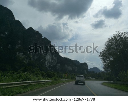 view mountain road sky