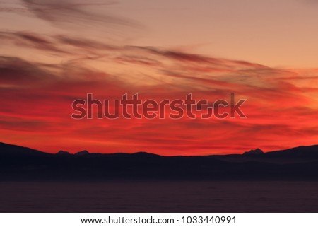 Similar – Sunrise in the sea for background.