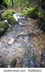 View Of The Mountain Stream Near The Locality Tauern In The Municipality Ossiach, District Feldkirchen, Carinthia, Austria