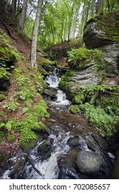 View Of The Mountain Stream Near The Locality Tauern In The Municipality Ossiach, District Feldkirchen, Carinthia, Austria